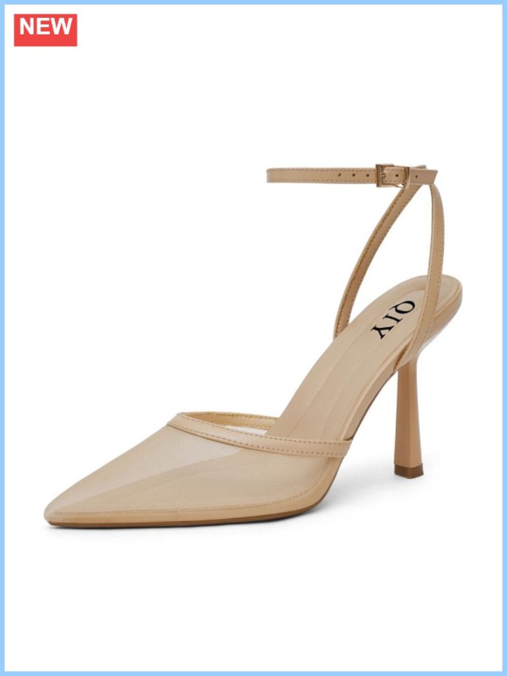 Mesh Pumps High Heel Strappy Sandals Closed Toe Women's Formal Heels
